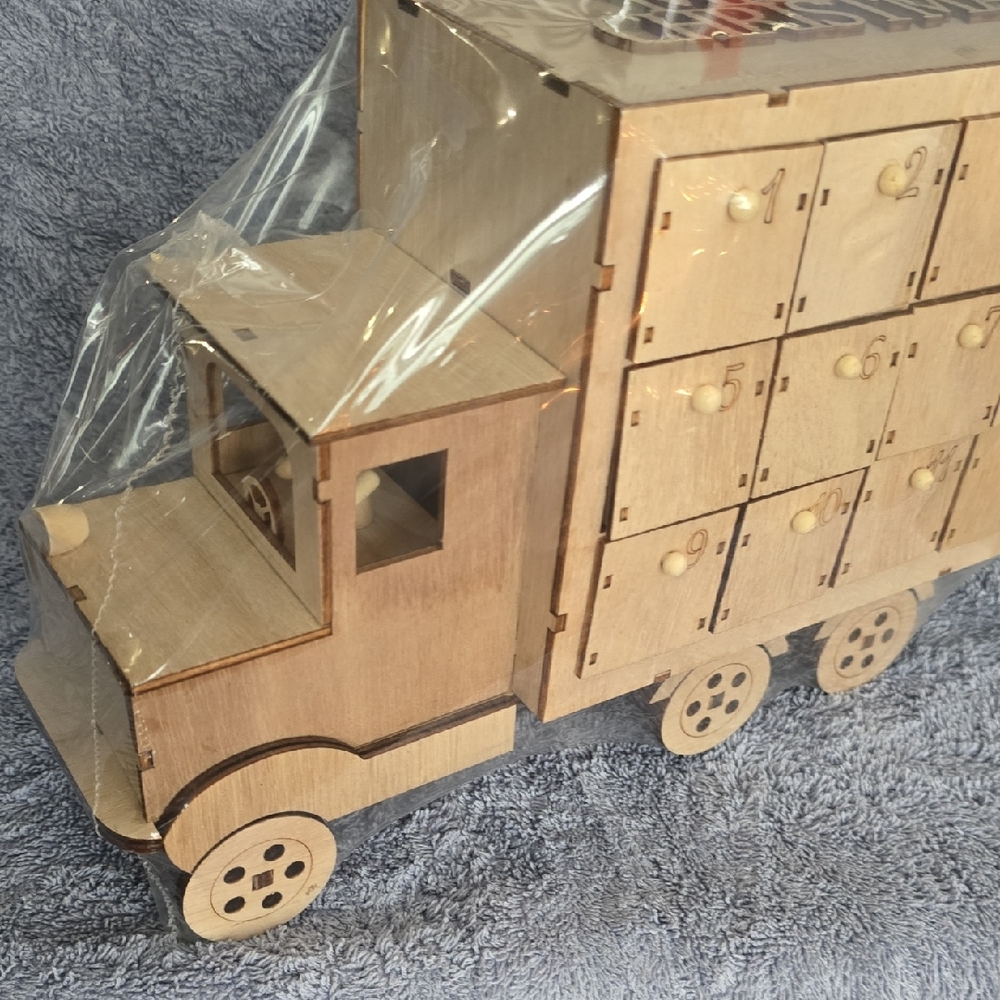 Wooden Toy Truck with Drawers